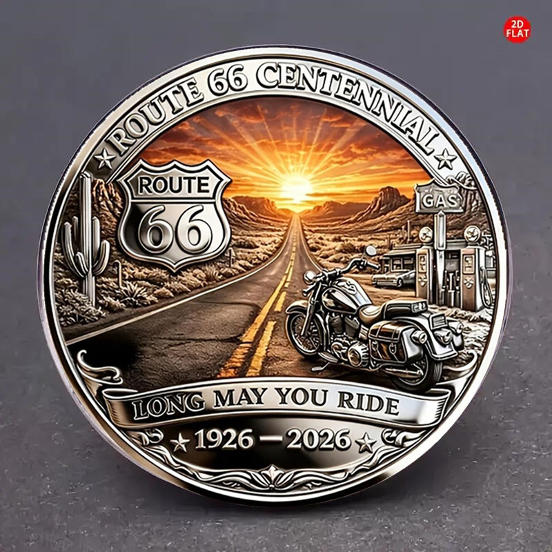 E-shop 2D Flache Straßenkultur Thema Brosche Nr. 66 Straße Motorrad Reise Brosche Klassische Straßenkultur Gedenksammlung Geschenk für Freunde und