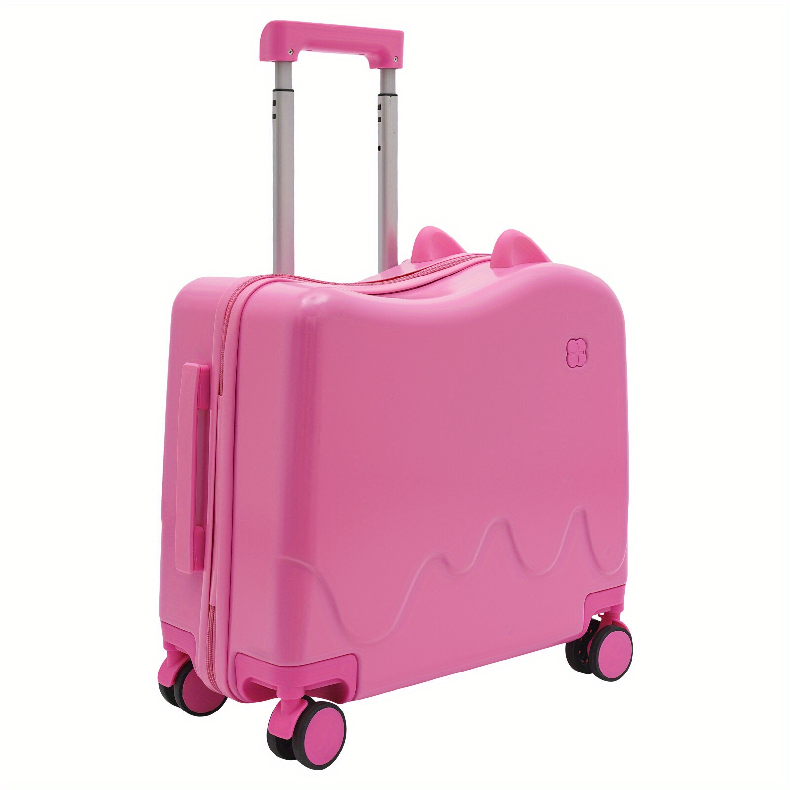 Image of 18-inch Ride-on Luggage, Rolling Luggage With 3-digit Combination Lock And Stickers For Air Travel, Carry-on Luggage For And