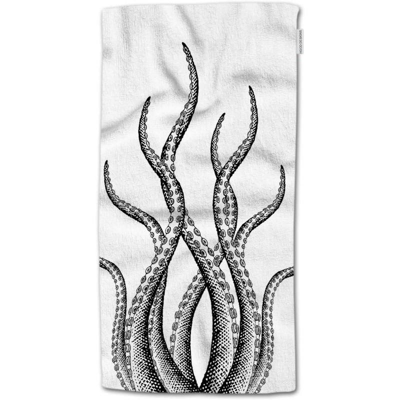 

Octopus Kitchen Towel - 18x26 Inch, Deep Design, Polyester, Machine Washable, Yoga & Gym