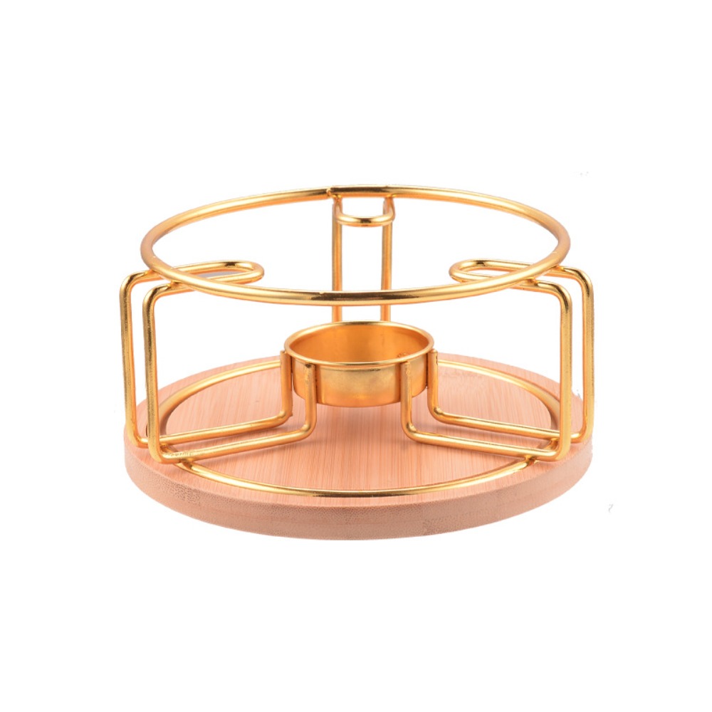 Image of A Luxurious Heated Base Featuring A Candlestick - A Decorative Piece For Kitchens Lacking Electricity, Intended To The Of Teacups Through Candle Heat, Perfect For Home, Restaurant