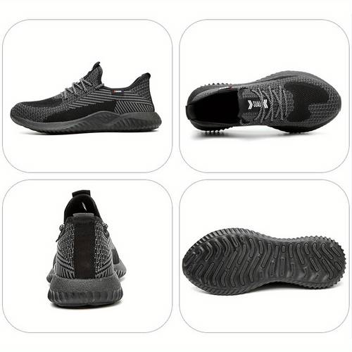 womens steel toe work boots indestructible lightweight breathable fabric upper eva sole high boots for construction industrial office hand clean