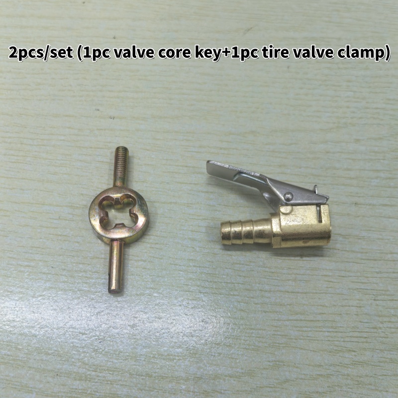 TEMU 2pcs/Set (1pc Pince de Valve de Pneu et 1pc Clé de Noyau de Valve) Valve de Pneu Gonflable, Dispositif de Fixation Rapide pour la Sécurisation