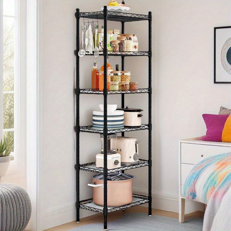 TEMU Shelf 6 Metal Shelves Storage Rack Shelving Unit Organizer For Kitchen Laundry Garage Bathroom Pantry Closet Office
