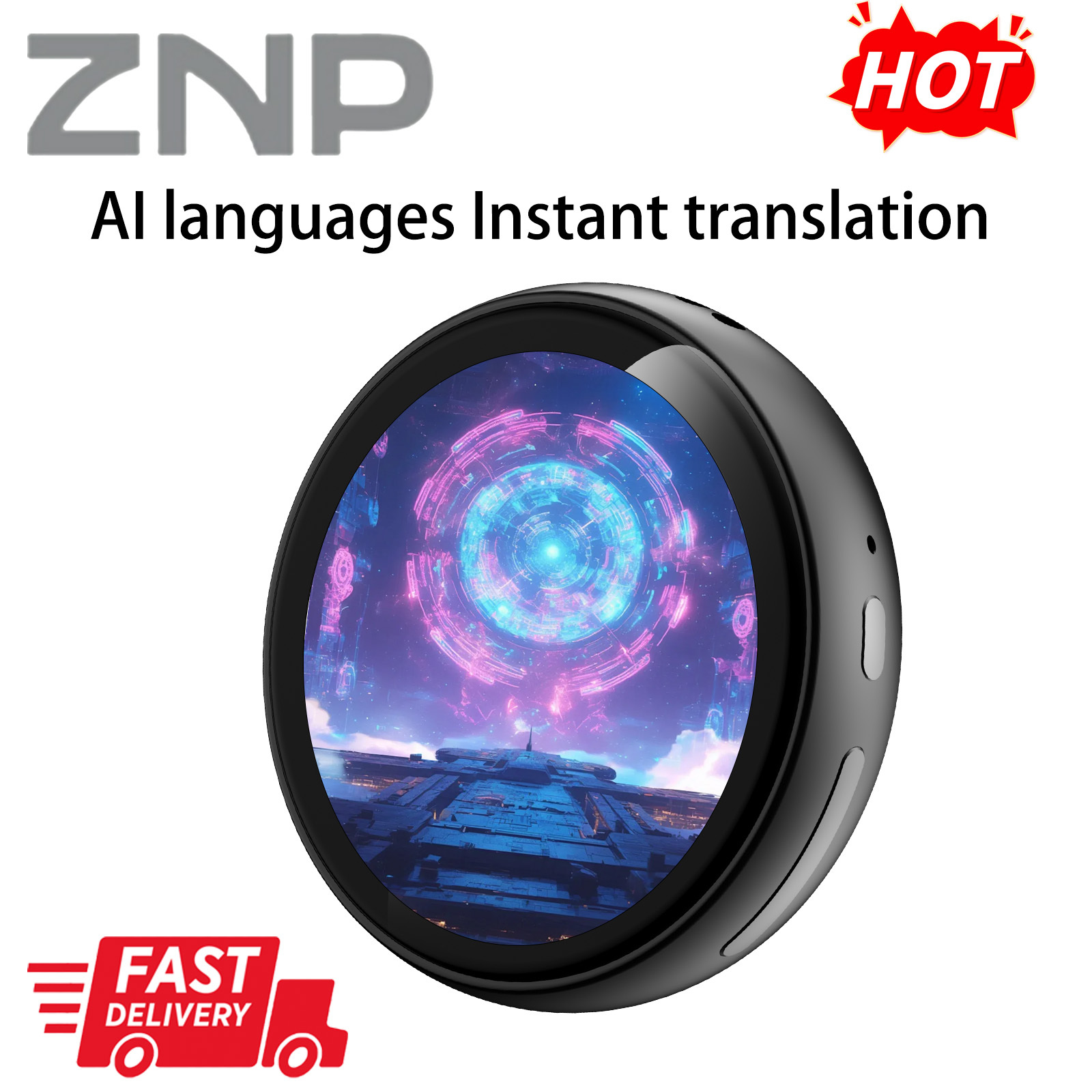 Znp Z01 Smart Translator, The Semi Intelligent Translator With Offline And Online , Supports Precise Translation In 60 Languages And Can Translate 60 National Languages. Featuring Wireless C