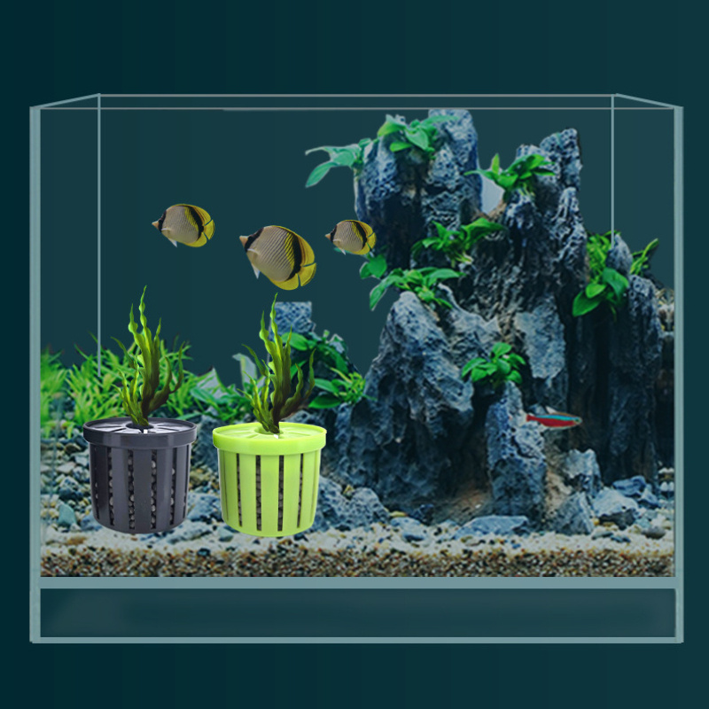 

Set Of 4 Aquarium Planting Baskets, Ideal For Planting Aquatic Plants In Fish Tanks, Aquarium Decoration And Supporting Plant Growth.