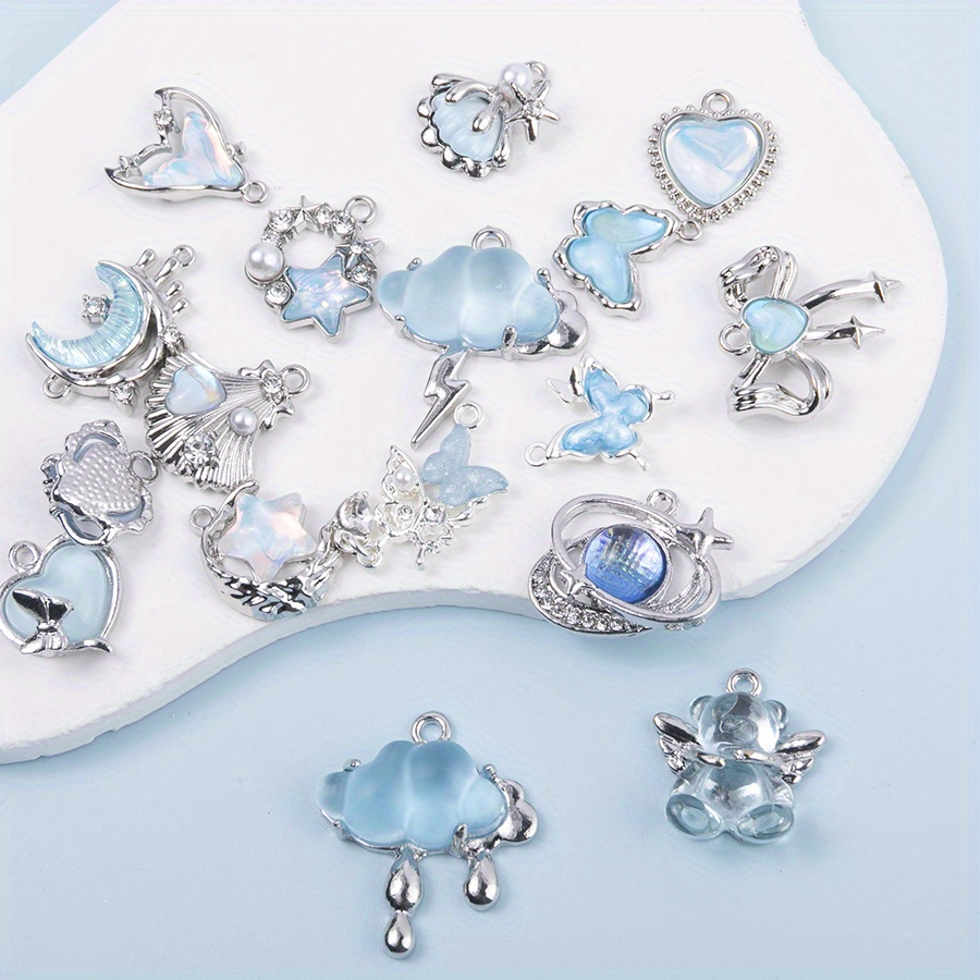 

10pcs Y2k Alloy Set - , Cloud & Pendants For Diy , Necklaces & Phone