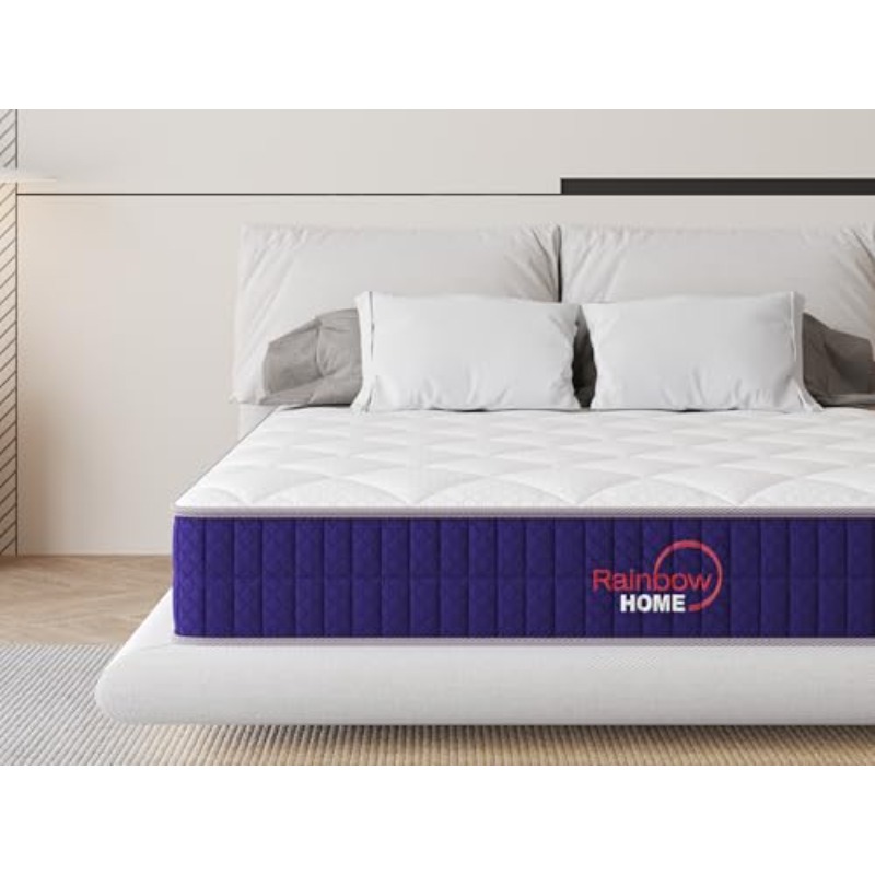 Quincy 19Cm Memory Foam And Spring Hybrid Mattress - Keeps Temperature Consistent - Offers Balanced Support - Airy - Long-Lasting - Medium Firmness - Certipur- - Boxed Mattress 01 Single