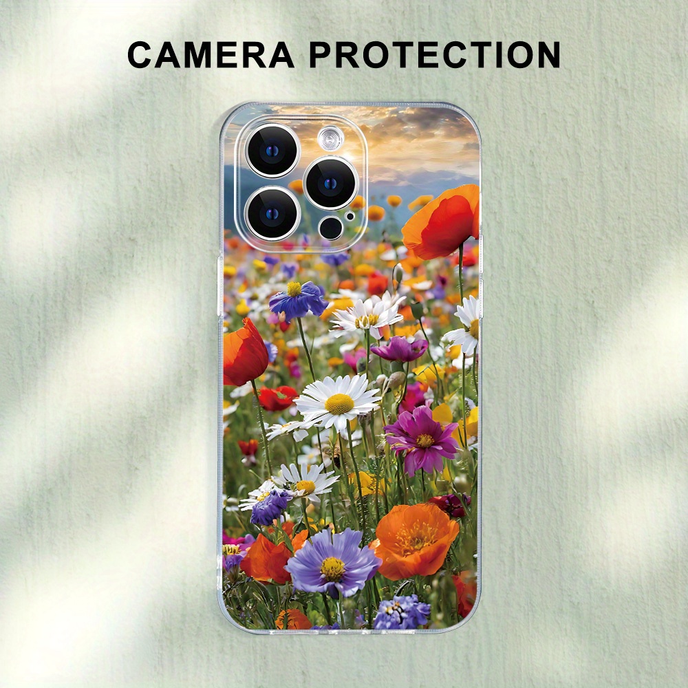 TEMU Phone Case: Creative Floral Pattern Soft Protective Phone Case For Iphone 7/8/x/xs/xr/11/12/13/14/15/16 Plus Pro Max - /birthday Gift For