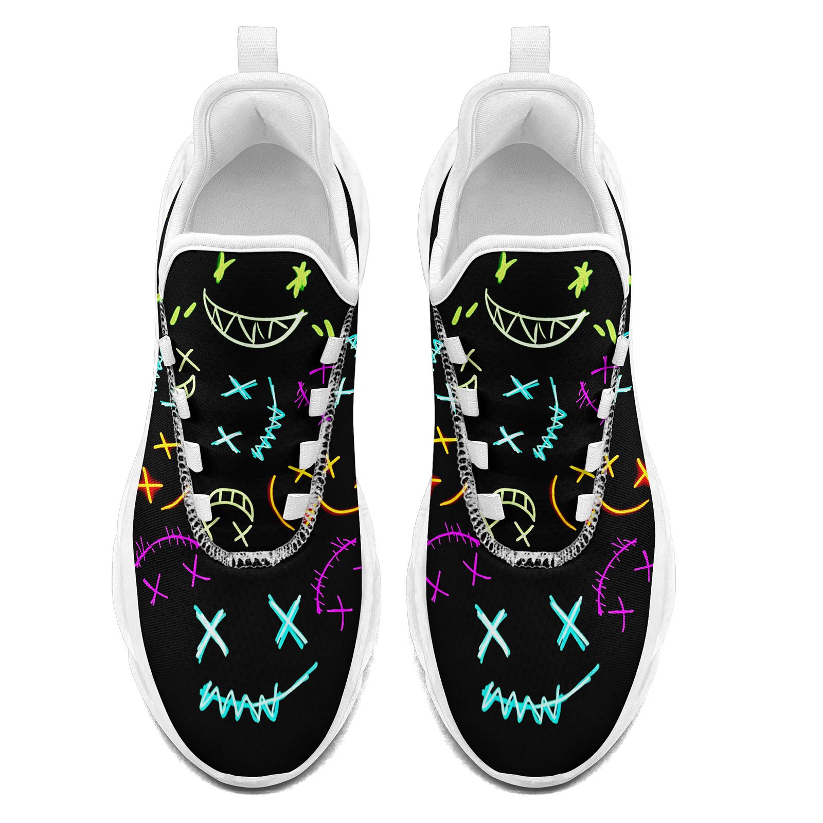 Leichte Herren Freizeitschuhe im Halloween-Design mit lustigen Graffiti, bequem und atmungsaktiv für den täglichen Gebrauch, Outdoor-Aktivitäten, lässige Paar-Schuhe zum Spazierengehen