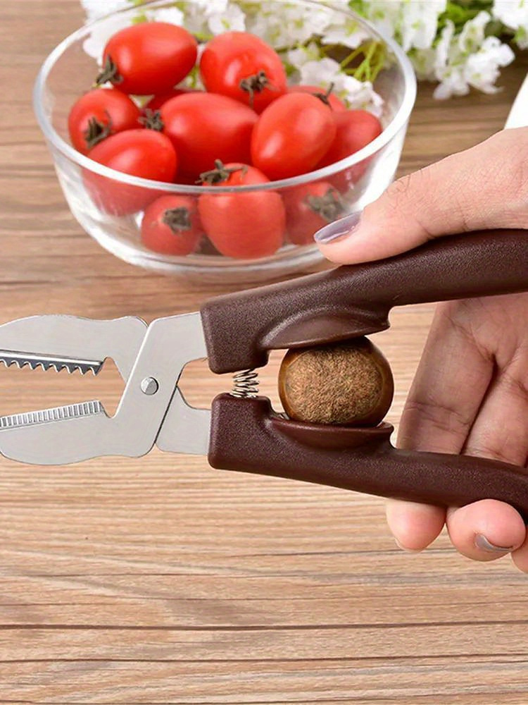 1pc stainless steel chestnut opener ergonomic grip nutcracker tool for kitchen and dining use with   accessory details 5