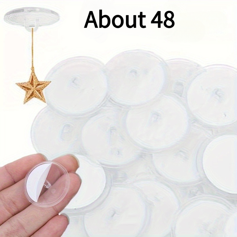 E-shop Etwa 48 transparente Deckenhaken – einfach zu installieren, selbstklebend unschädlich, geeignet für Dekoration, Ballons, Aufhängen, Partys,