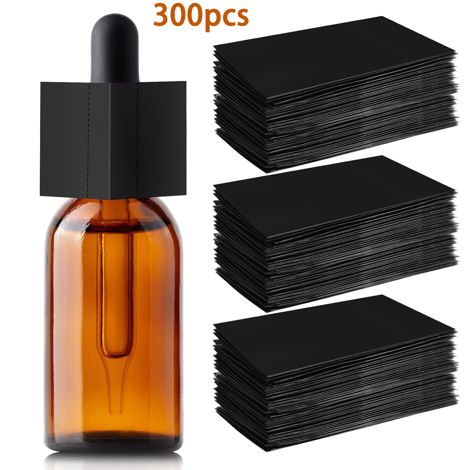 TEMU 300 pièces de capuchons thermorétractables perforés noirs adaptés aux goulots de bouteilles, joints en plastique rétractables avec couvercles