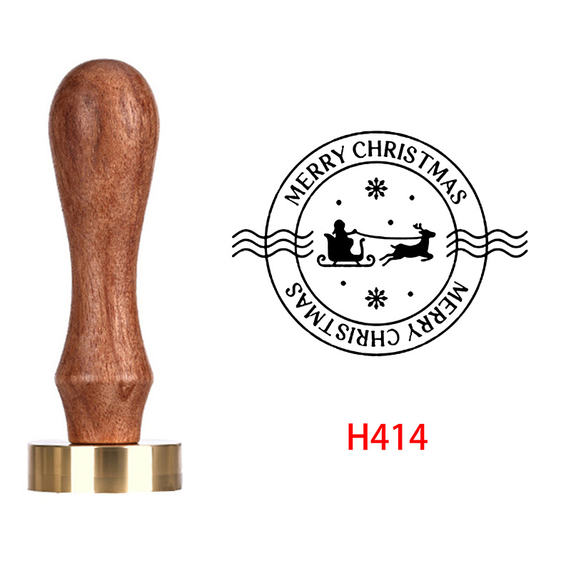 Tampon à chocolat robuste en métal et bois avec tête de pressage ronde de 3 cm et poignée ergonomique - Tampon alimentaire personnalisé pour la pâtisserie, les biscuits, les pâtisseries, les gâteaux, le pain - Idéal pour Noël, Halloween, Thanksgiving, Tampon à biscuits, Tampon à biscuits pour la pâtisserie