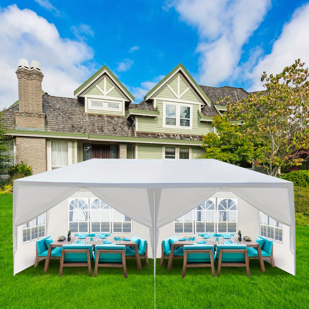 Image of Outdoor Gazebo Canopy With 4 - Spiral & Powder-coated , Durable Pe Fabric For Patio, Garden, Beach, Camping