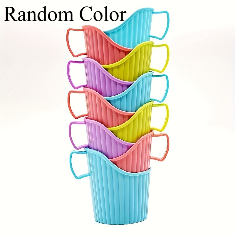 TEMU 6pcs Durable Cup Holder, Random Color, Suitable For Home Dining, Office And Party Occasions, Can Hold Tea Cups And Beverage Cups, Stable And