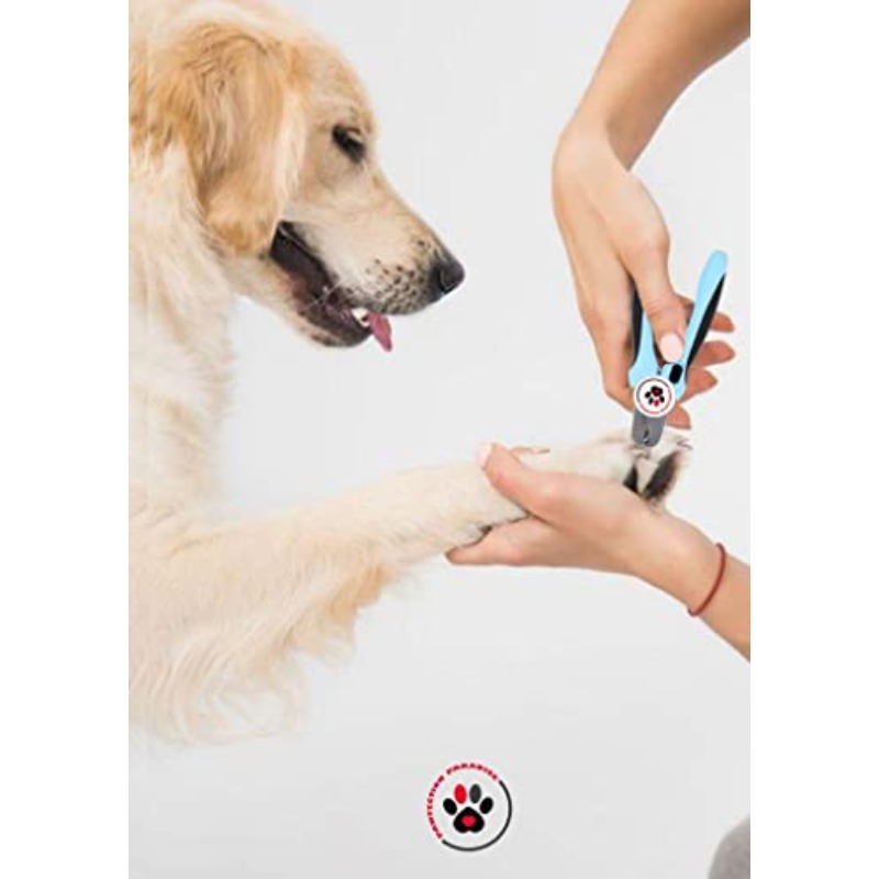Dog Nail Clippers with Nail Filer Stainless Steel Pet Nail Clippers and Slip Resistance Trimmers for Medium and Large Dogs with Safety Guard Professional Grooming Tool for Dog Cats