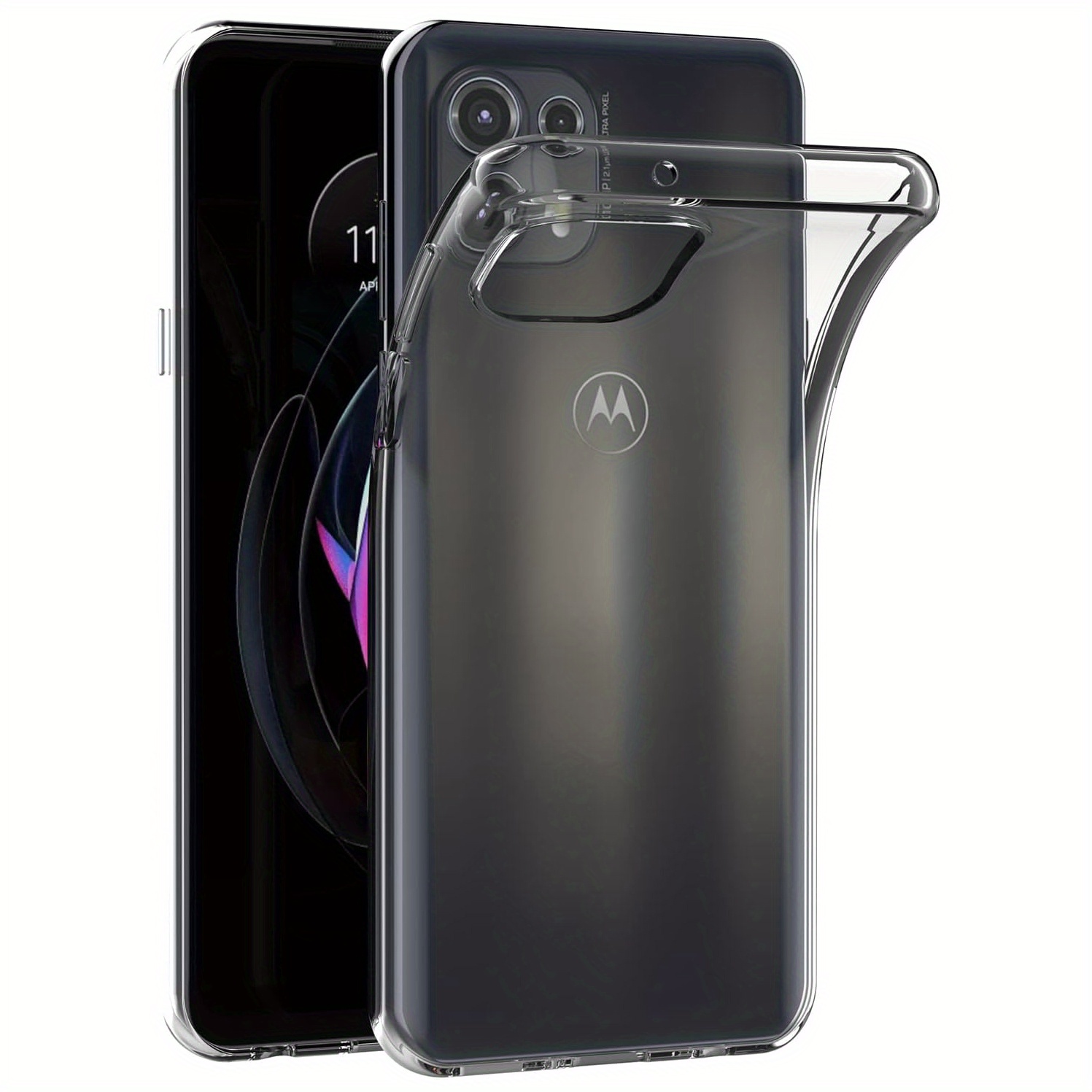 TEMU Phone Case: Case For Moto Edge 20 Lite, Edge 20 Fusion Clear Case Skin Transparent Protective Sleeve Phone Case Cover