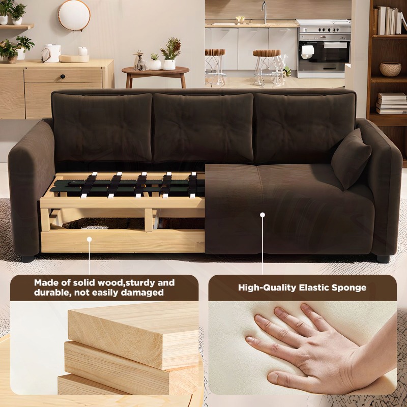 Versatile Three-Seater Sofa Perfect for Living Room Bedroom Office or Apartment Decor