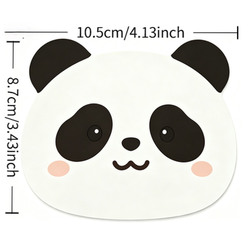 TEMU Cute Cartoon Panda Shaped Wooden Coasters, Soft And Style, Heat Insulation And Anti-slip, Suitable For Cup Mats, Home Decor, Office Desktop