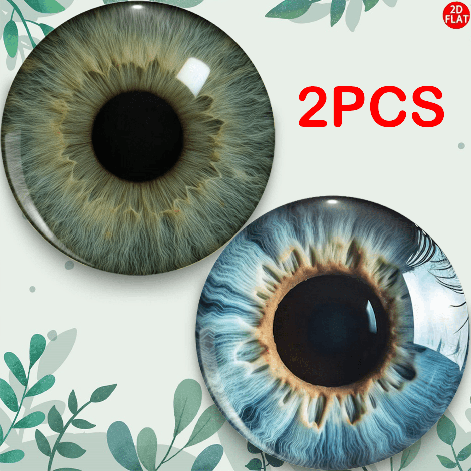 TEMU 2pcs/set (2d Flat) Deep Pupil Fashion Brooch Cartoon Anime Circular Badge/pin - Suitable For Fun Creativity Between Families, , , Suitable For