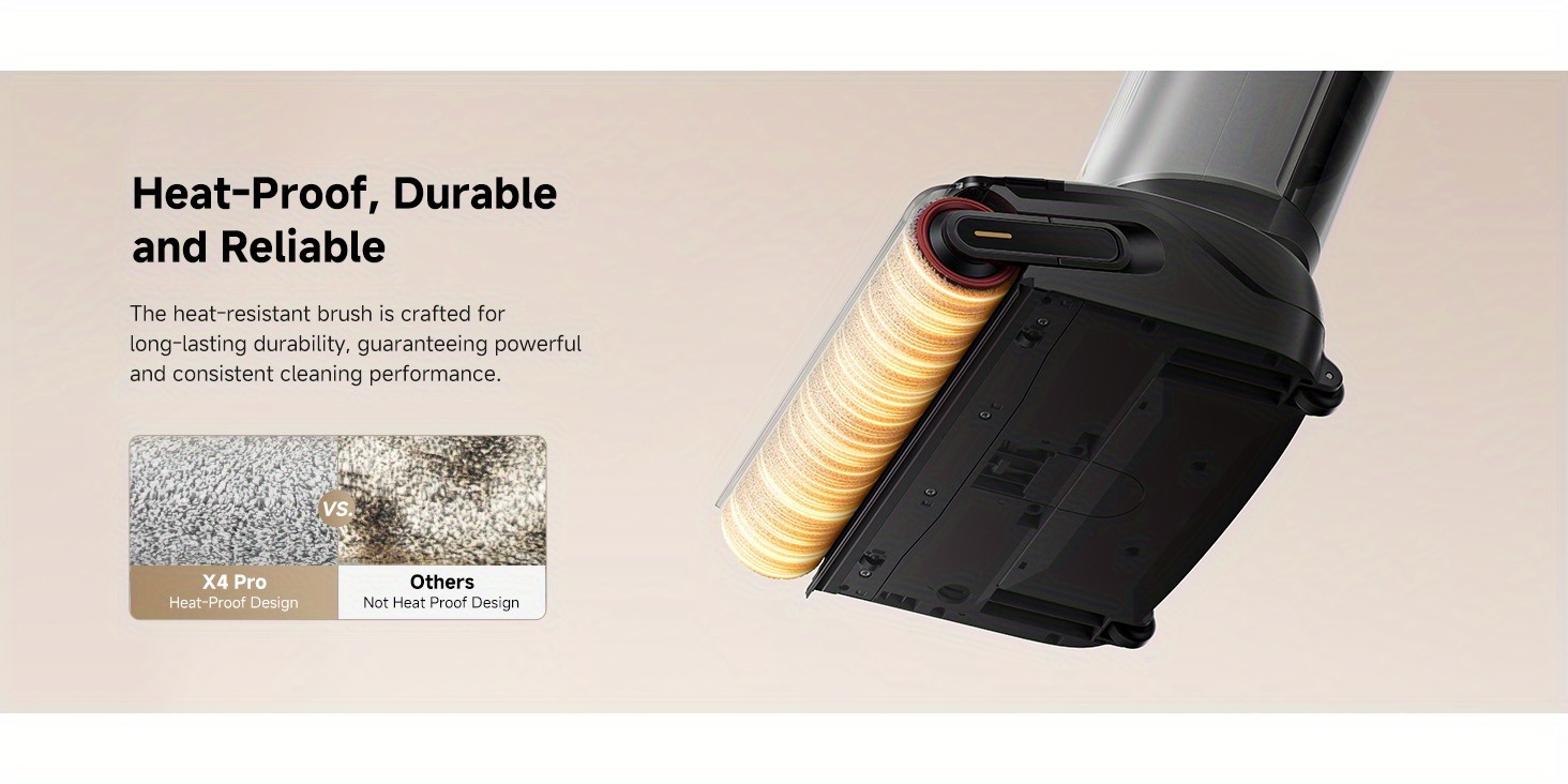 x4 pro plus   cleaning solution smart wet dry vacuum cleaner set 20000pa cordless vacuum mop featuring zero   hot water mopping for tough stains   hot air self drying 180 flat laying push in charging dock led screen Product details 6