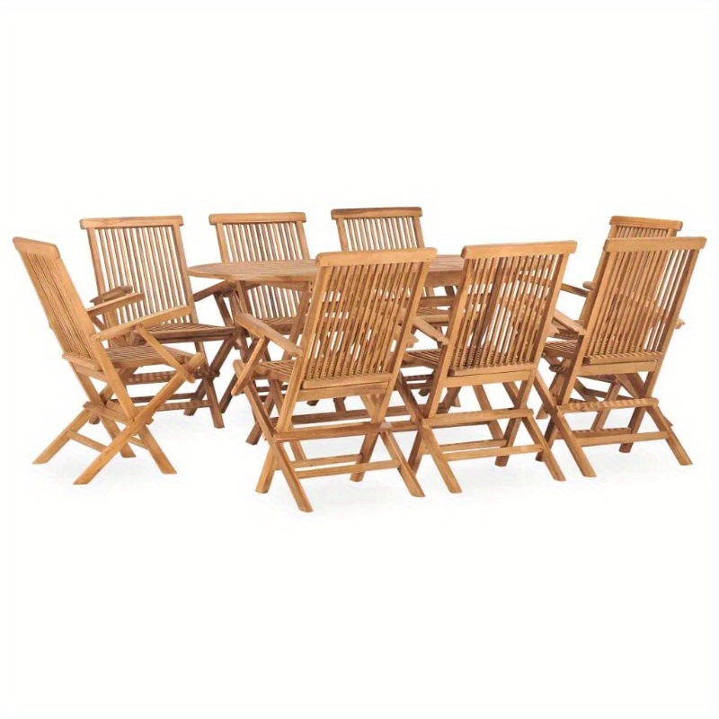 9pcs Folding Patio Dining Set image 1