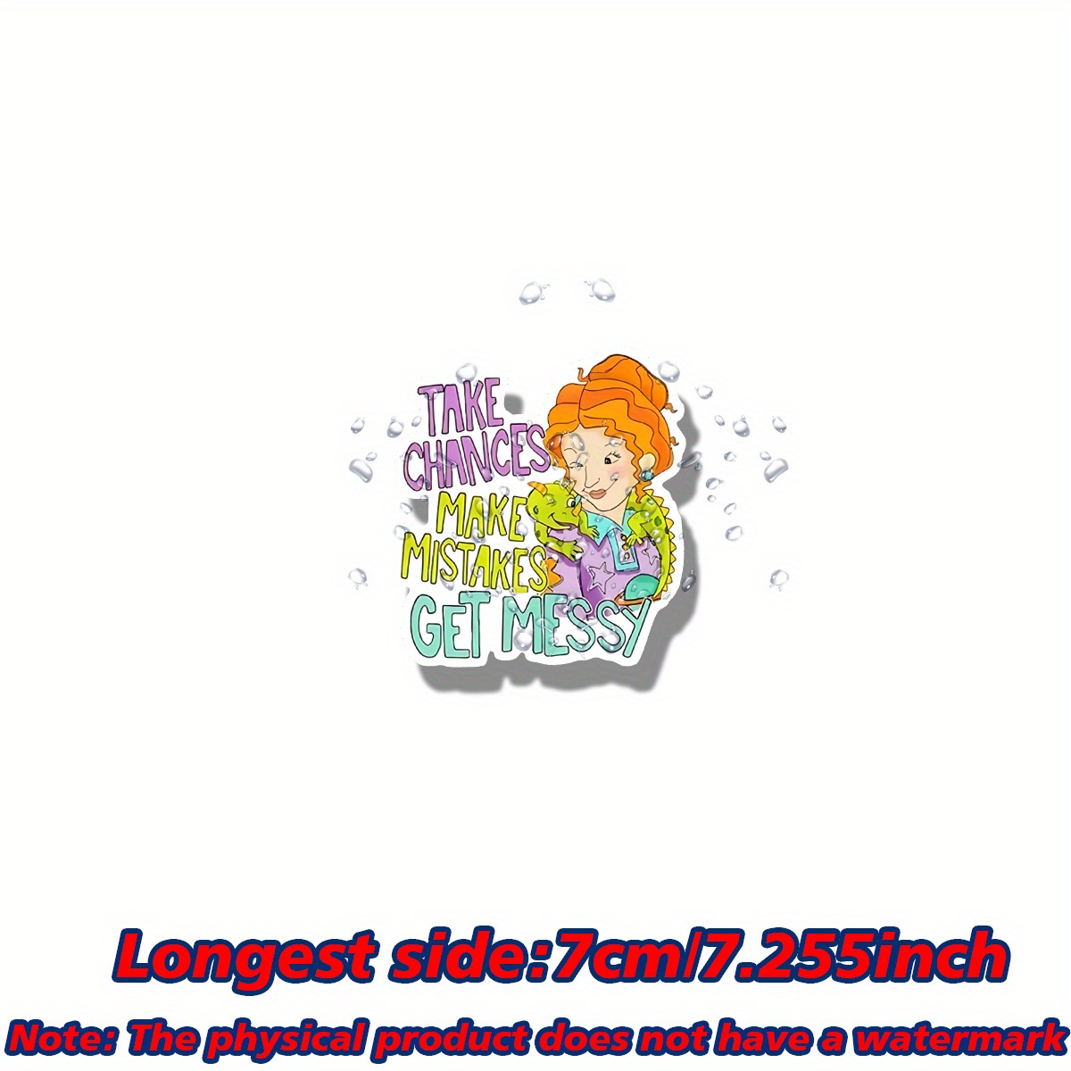 TEMU Ms. Take Sticker - Bus Cartoon Design - Durable Matte Vinyl Decal - Laptop Decal - Water Bottle Sticker - Car And Helmet Decoration -