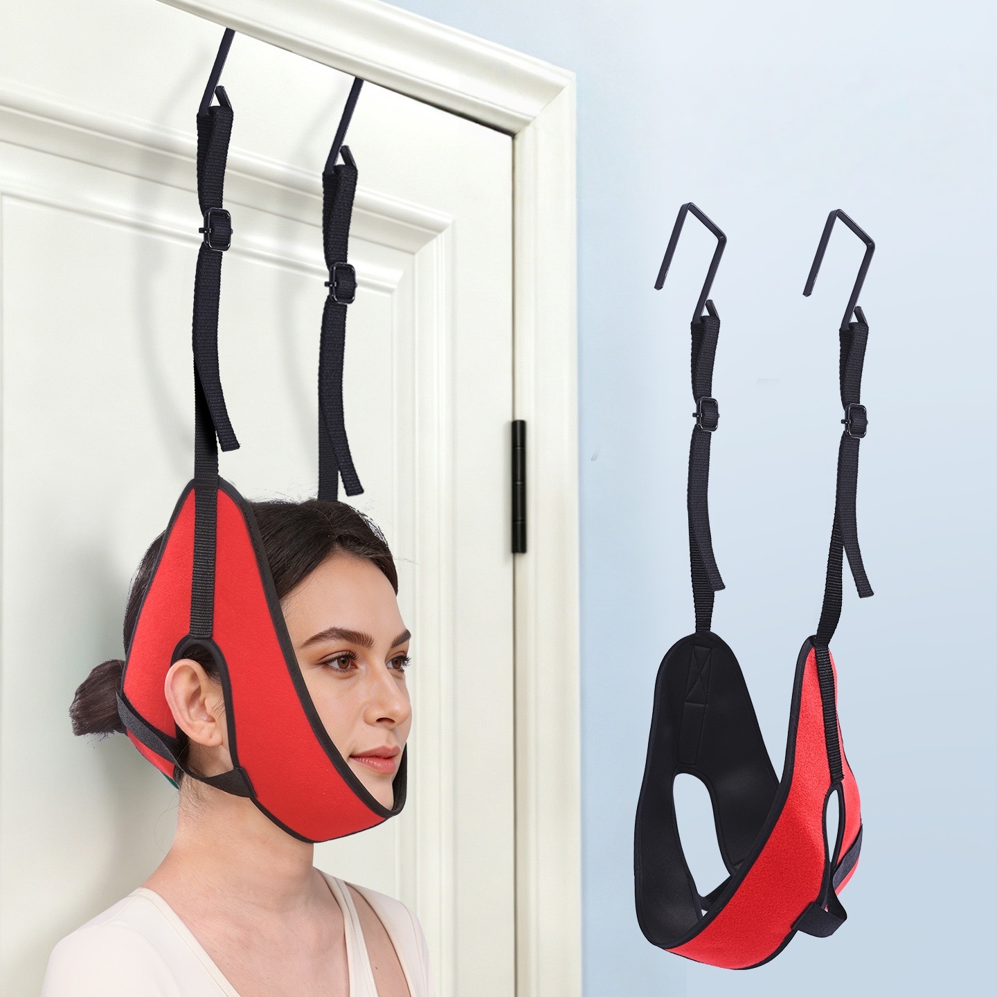Upgraded Over-the-Door Support Strap with Thickened Neck Support
