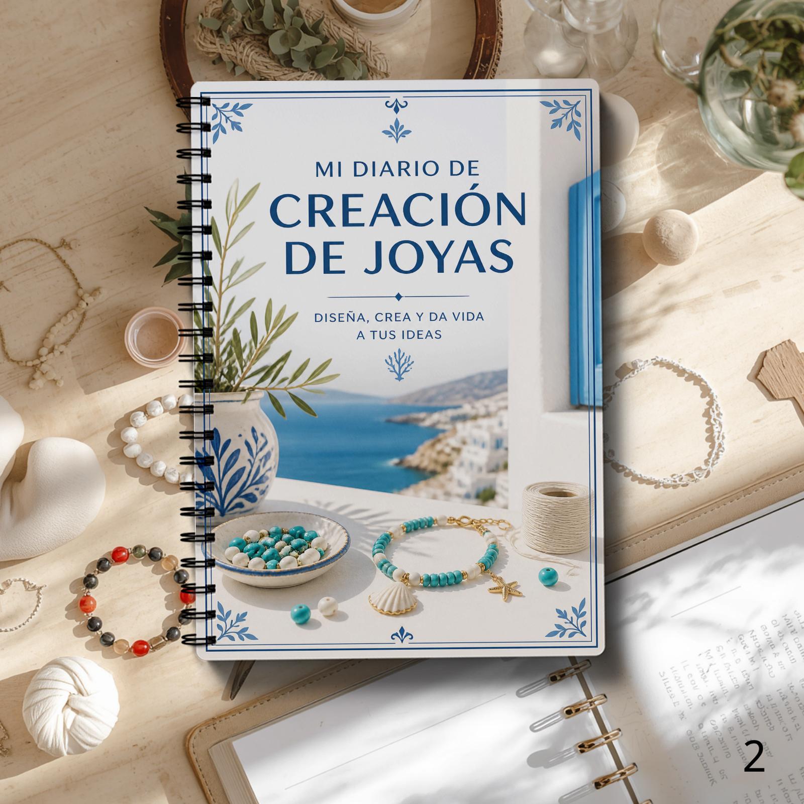 TEMU Cuaderno de Diseño de Joyería Versión Española | Ideas de Abalorios, Pulseras y Collares, Planificador de Artesanía a , Regalo para Mujeres,