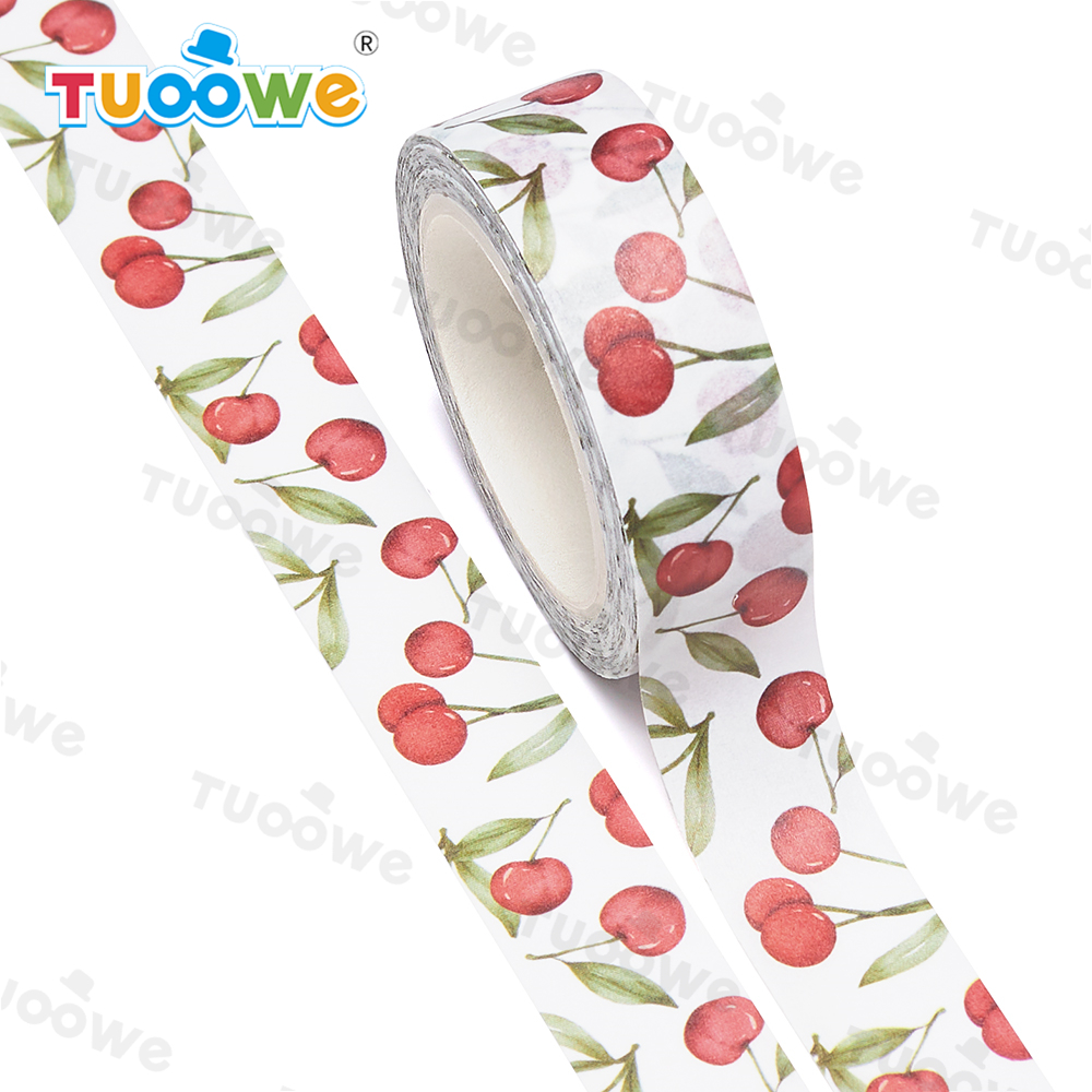 

Cherry & Washi Tape - Decorative Paper Adhesive For Scrapbooking, Journaling, Gift Wrapping & Crafts