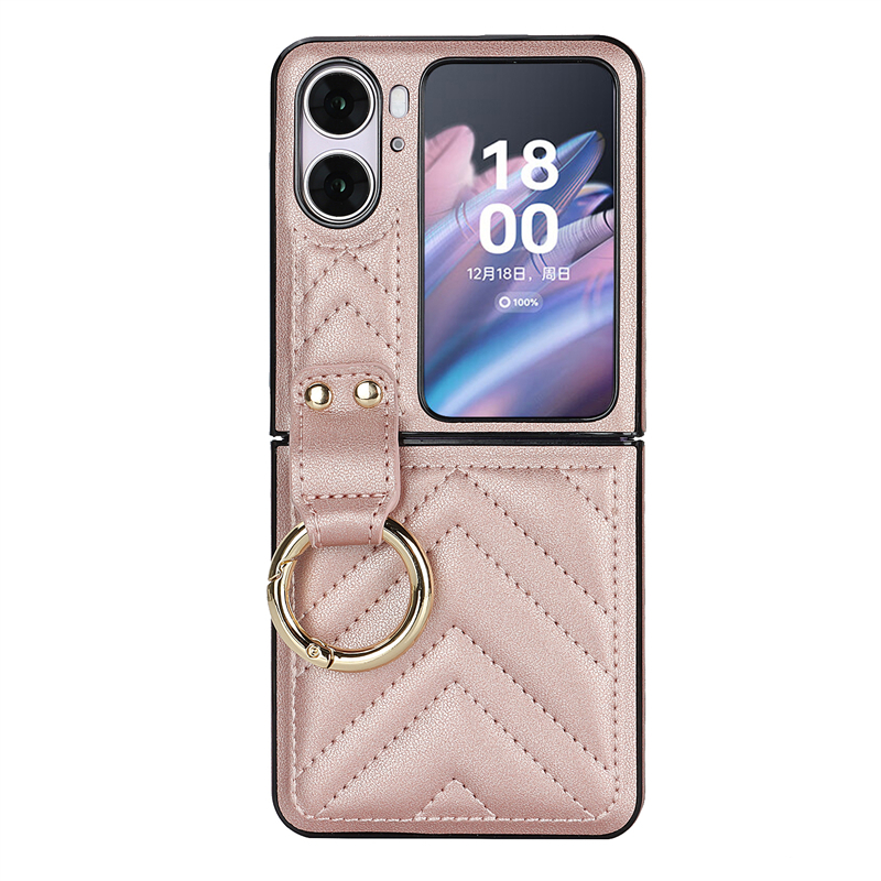 TEMU Phone Case: Suitable For Oppo Flip Phone Case, Folding Large Ring Buckle, European And Protective Cover