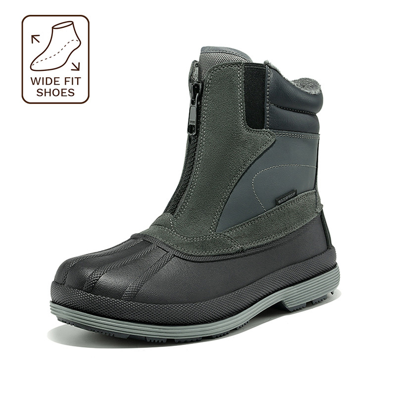 Image of Nortiv8 Men's Winter Outdoor Boots - Thermal Lined Cold Weather Trekking Shoes For Trail And Casual Use