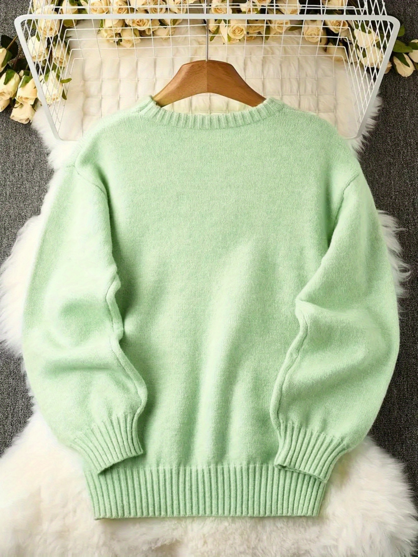 plus size plus size plus size womens sweater soft stretchy Temu