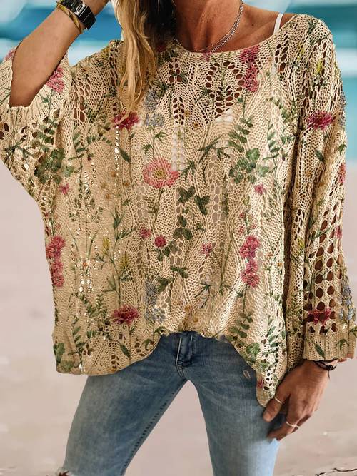 spring and off shoulder batwing top with a diamond shaped featuring a beautiful floral letter print long sleeve sweater a casual and elegant suitable for spring summer