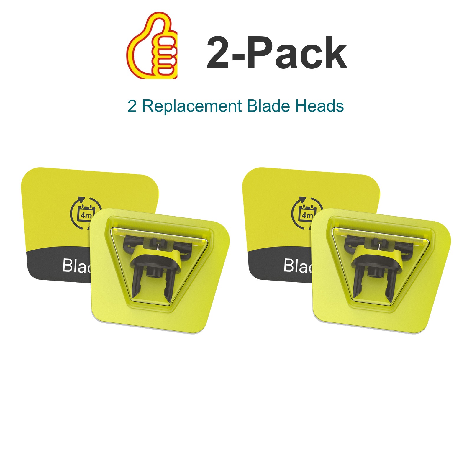 TEMU Lot de 1/2/3/4 têtes de lames de rechange PIXRAZZ compatibles avec les recharges de lames de rasoir série QP, adaptées pour d'accessoires de