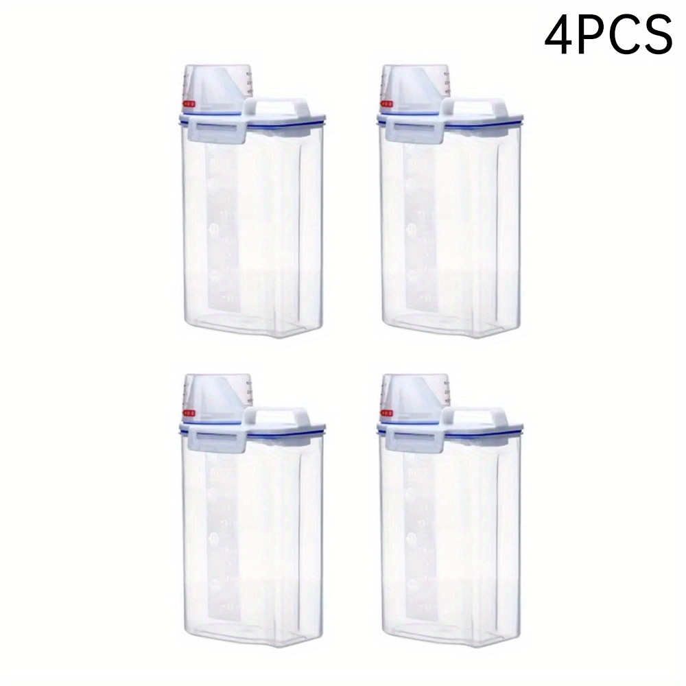 TEMU 4pcs Airtight Cereal Containers Dispenser Storage 2.5l