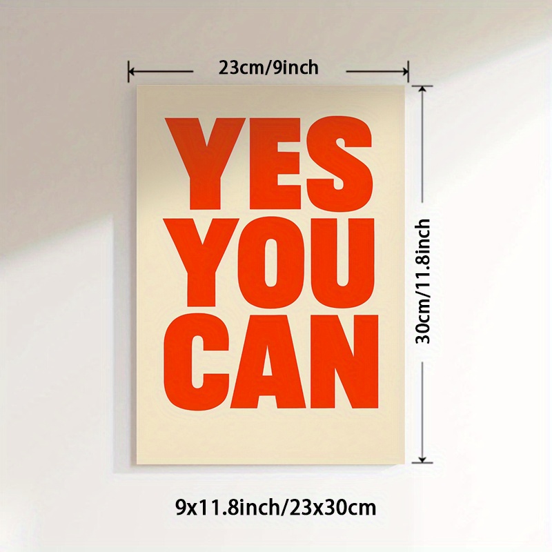 TEMU 2d Flat, 2d Flat 1pc Unframed Inspirational Message Wall Art, Paintings, Art Prints, Minimalist Layout Canvas Print Wall Paintings, Motivational