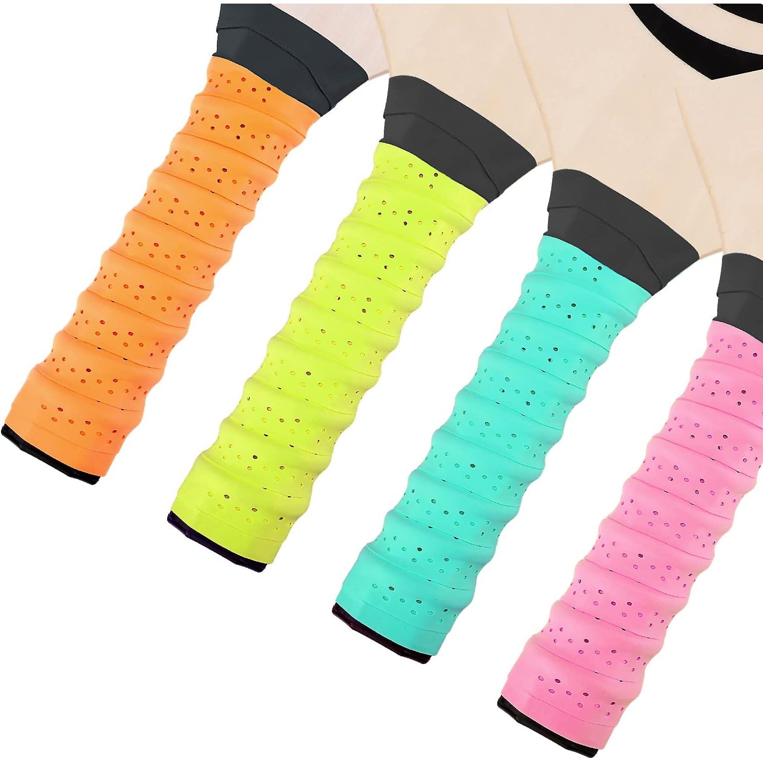TEMU 4pcs Pickleball Paddle Grip Tape Suitable For Paddle Replacement Handle Wrap, Moisture-wicking Thickened Overgrip Wrap With Options (//) For