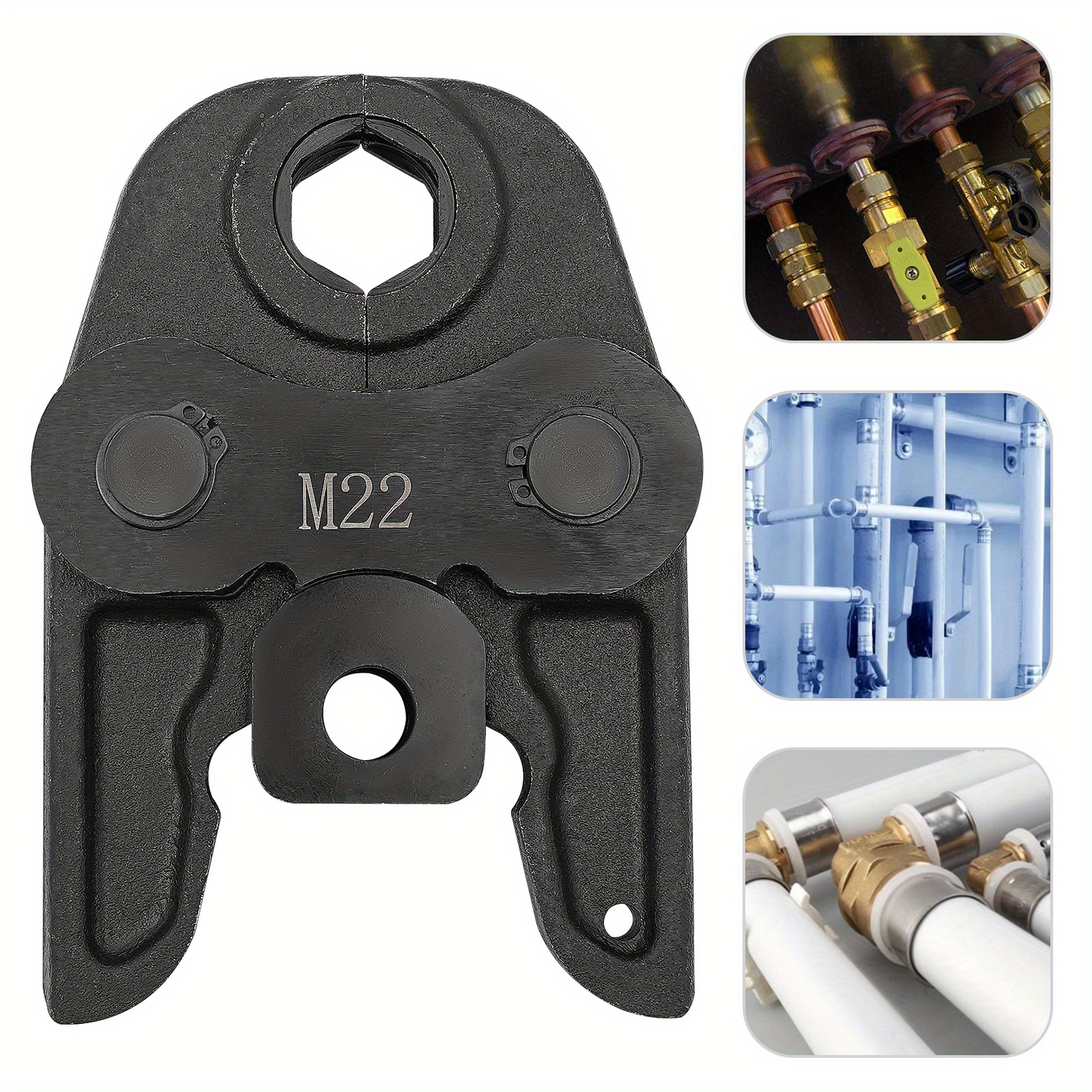 Pressure Pipe Clamp Mold-m22, High-quality, Ideal Gift, Used For Crimping Copper Tubes, Used In Industries, Such As Bridge Erection, , Shipbuilding, And Site Construction, 42crmo, Black