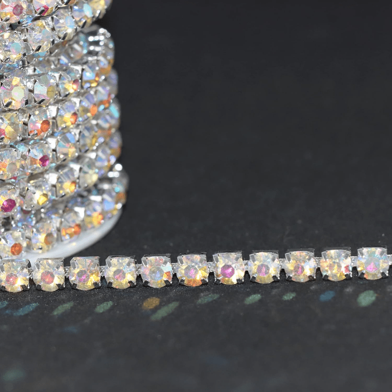Chaîne Strass Pour Décorations - Mariage, Anniversaire, Couture, Artisanat - Rouleau à Découper - 5