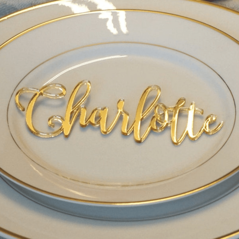 TEMU 1 бр. Акрилна Карта за Място, Акрилна Визитка, Сватбена Хартиена Изрезка с Име, Калиграфско Име, Партитурна Табелка, Декорация за Рожден Ден с