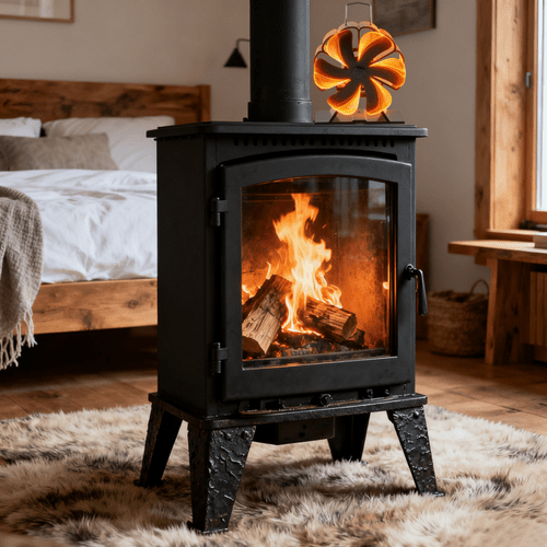 no electricity is needed for powered wood stove fan suitable for wood burning stoves and fireplaces it operates silently distributes heat and enhances air circulation
