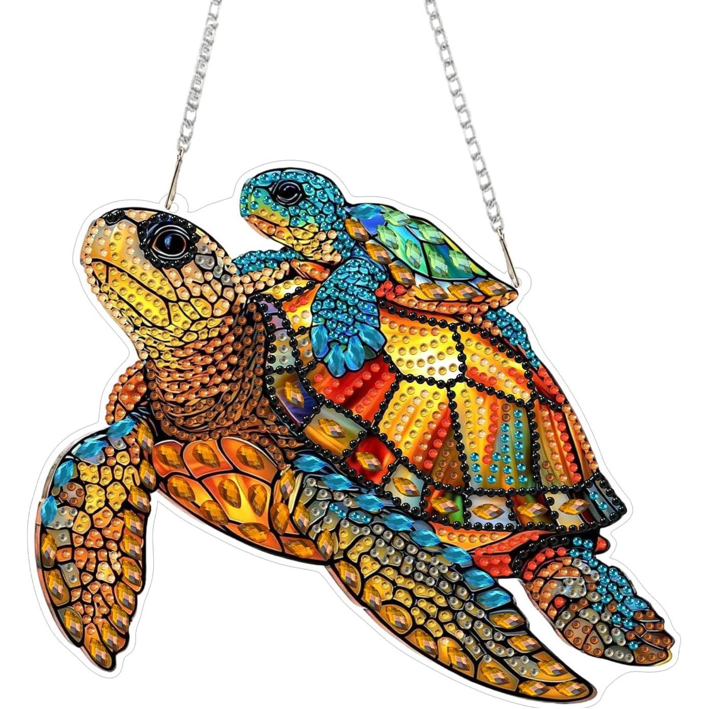 TEMU Schildpad Hangset voor Volwassenen, Schildpad Hanger Diamant Schilderij Kunstset, Speciaal Kristallen Schilderij Hanger Ornament, Knutselwerk