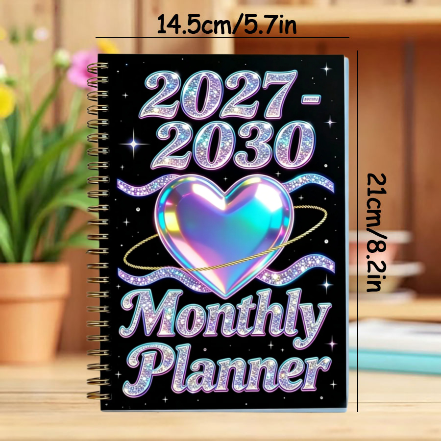TEMU 2027-2030 Monthly Planner, Four-year Calendar, Annual Calendar Plan, Monthly Tabs, 48-month Calendar, A5 Size, Spiral Bound,halloween Christmas