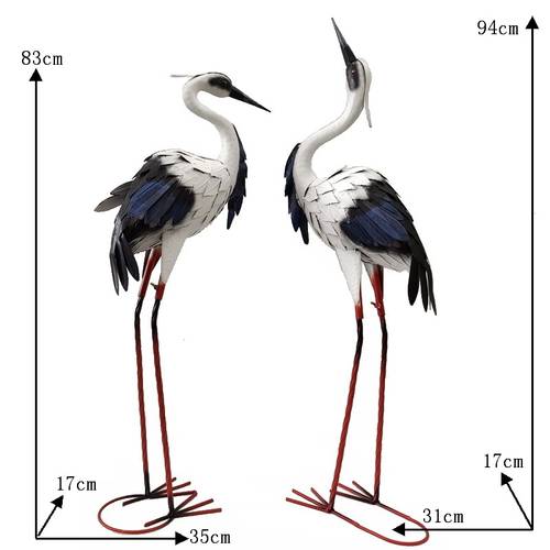 Juego de 2 estatuas elegantes de con y abajo. de hierro resistente con líneas elegantes, perfectas para jardín, patio y césped. Sin alambres, decoración para el hogar y , escultura ornamental con acabado calidad.