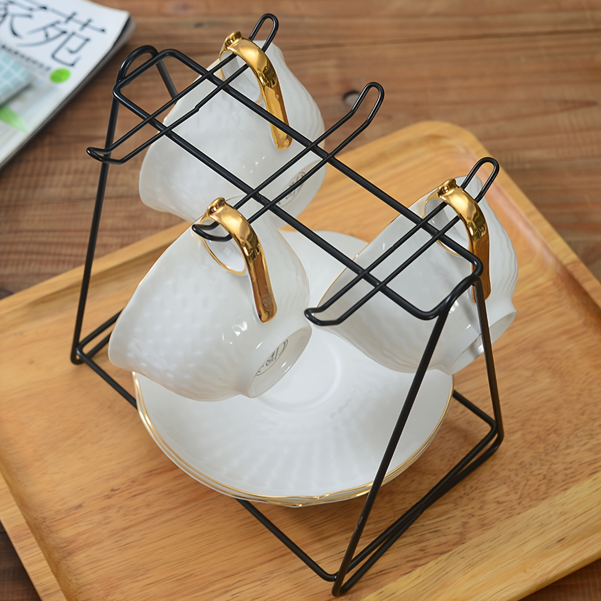1 stück metall kaffeetassenhalter umgedrehter abfluss