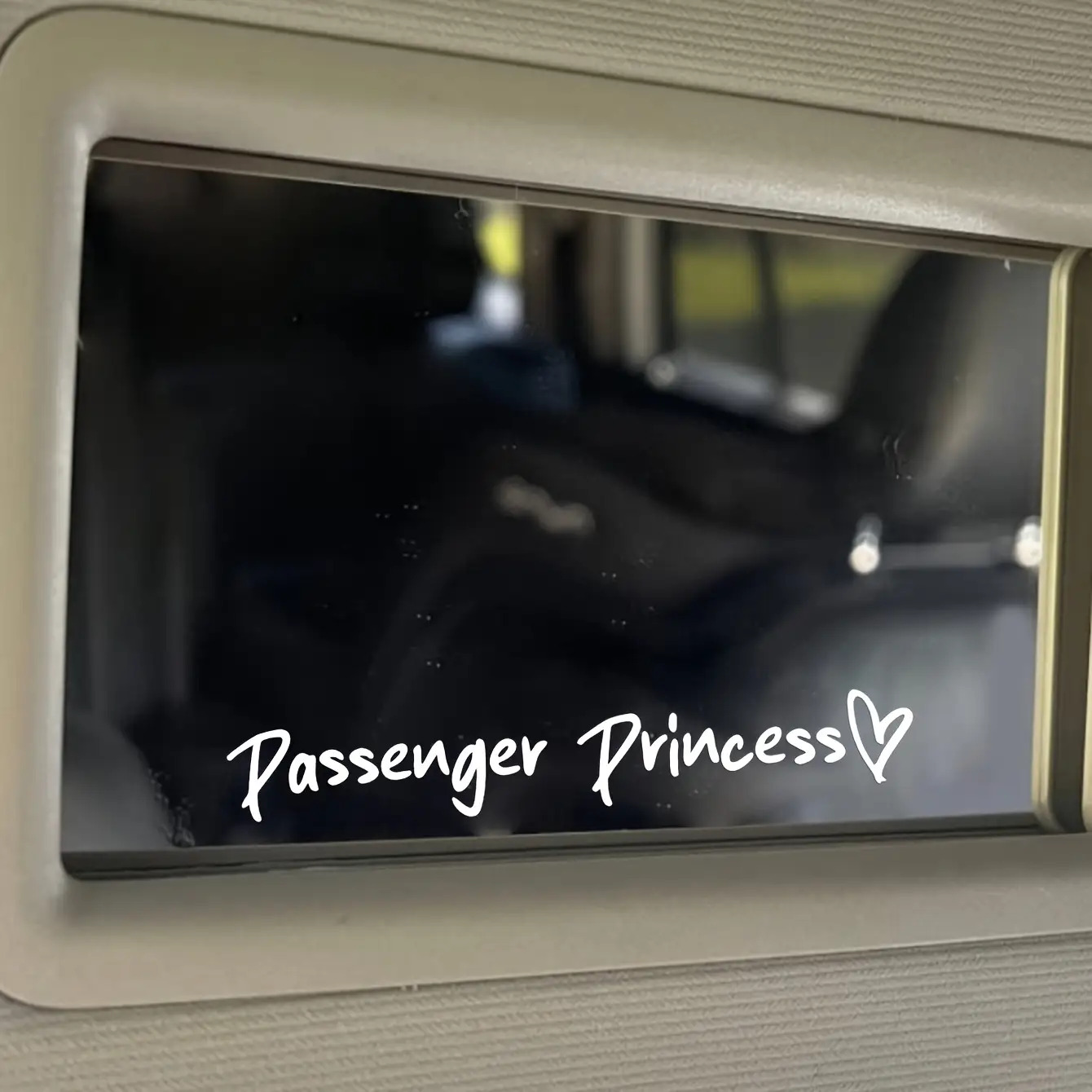 Rearview Mirror Decorative Sticker, "passenger Princess" Theme, Perfect For Positive Energy To Your Room