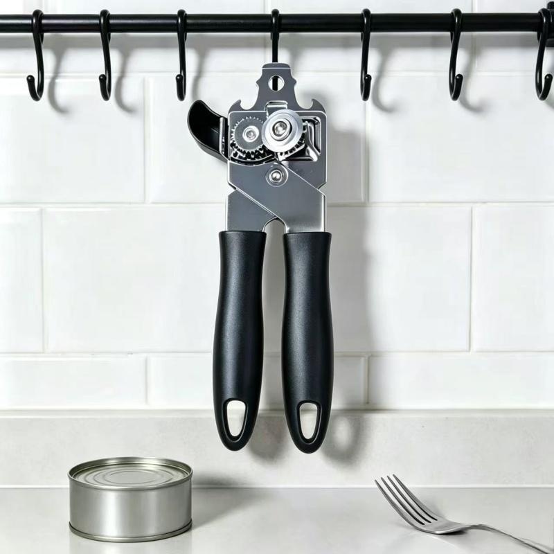 TEMU Multi-functional Stainless Steel And Can Cutting, Manual Heavy Duty Bottle Opener With Non-slip Gripping Handles, Kitchen Hand Sealed Cans