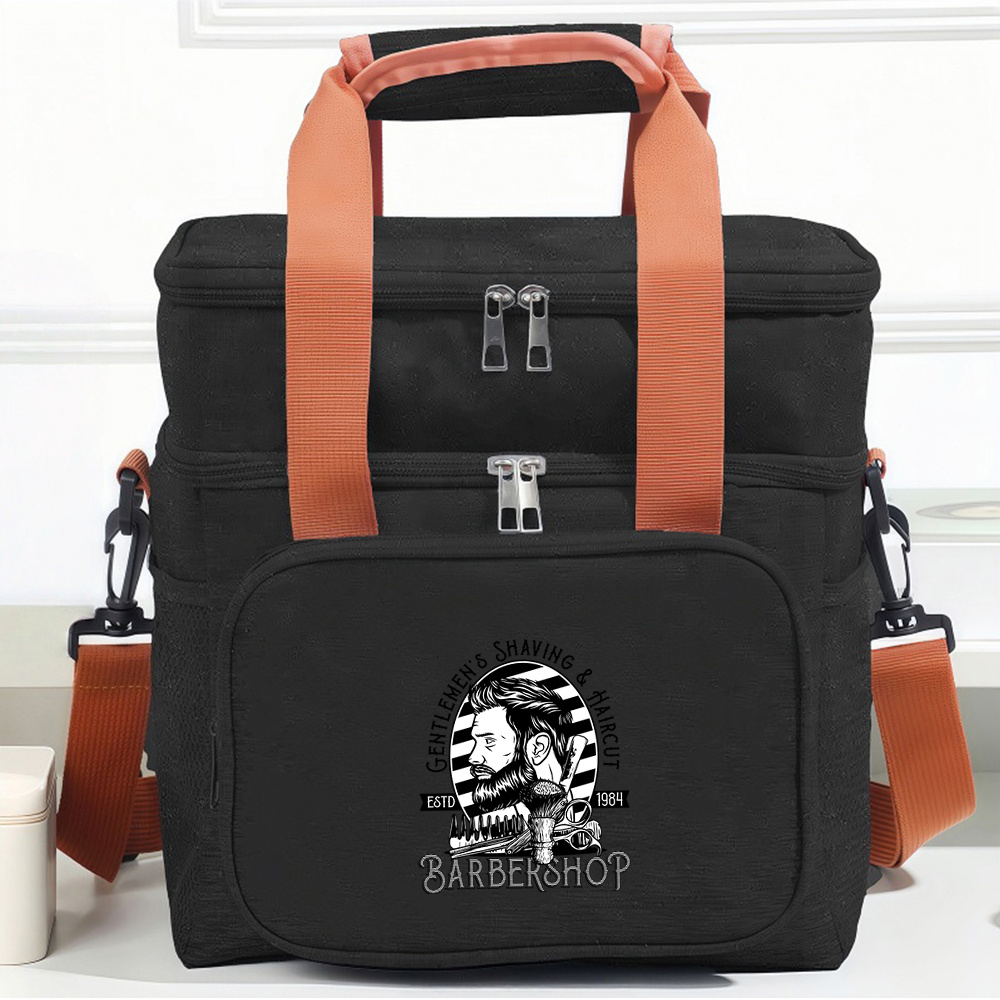 TEMU 1pc Men' Shaving & Grooming Tote Bag - Large Capacity Portable Bag Suitable For , Camping, Picnics - With Shaving Gear Organization ( Razors, ,