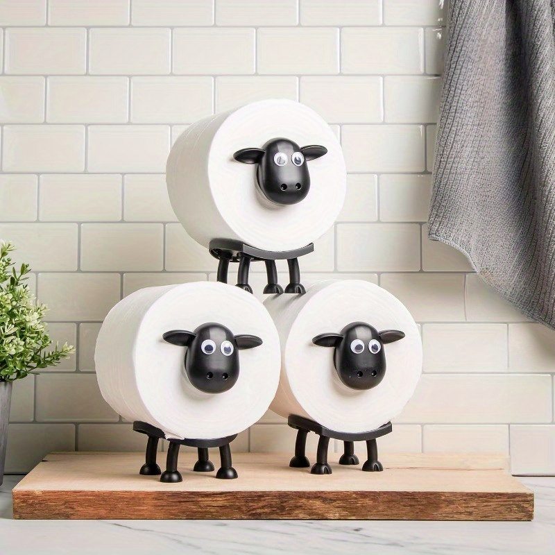 

Sheep Toilet Roll Holder - Funny Toilet Paper Holder Free Standing Bathroom Set - 3d Printed Loo Roll Holder - Hilarious Paper Roll Storage - Cute Bathroom Decor